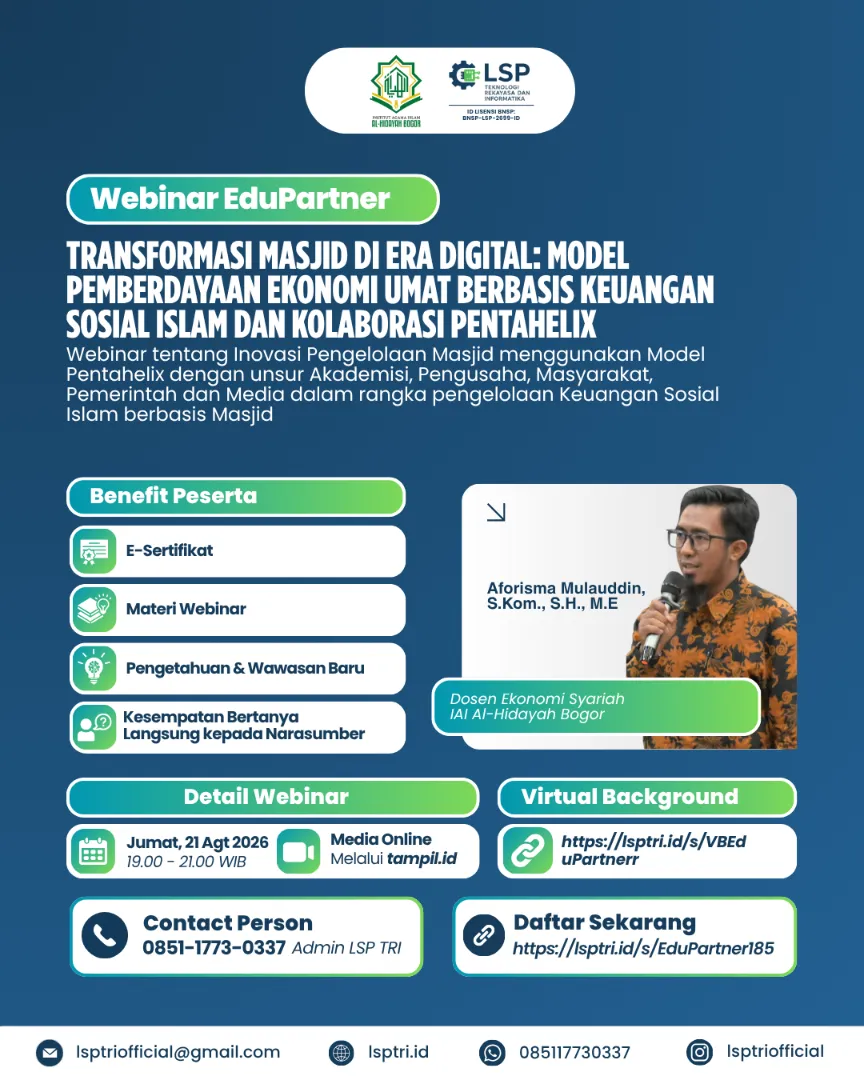Transformasi Masjid di Era Digital: Model Pemberdayaan Ekonomi Umat Berbasis Keuangan Sosial Islam dan Kolaborasi Pentahelix