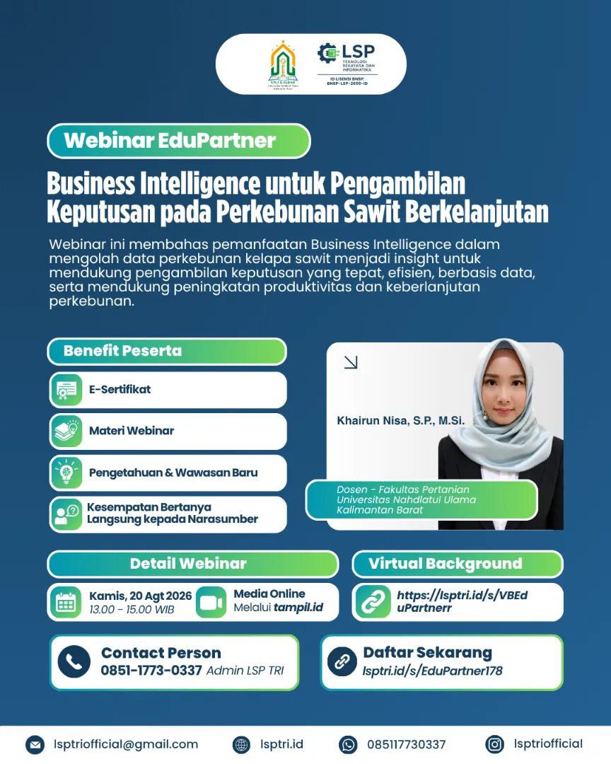 Business Intelligence untuk Pengambilan Keputusan pada Perkebunan Sawit Berkelanjutan