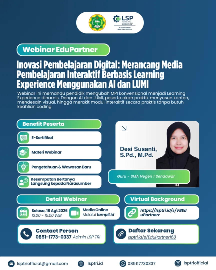 “Inovasi Pembelajaran Digital: Merancang Media Pembelajaran Interaktif Berbasis Learning Experience Menggunakan AI dan LUMI”