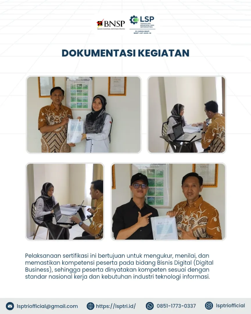 LSP TRI Gelar Sertifikasi Bisnis Digital, Perkuat Kompetensi Profesional di Era Transformasi Digital
