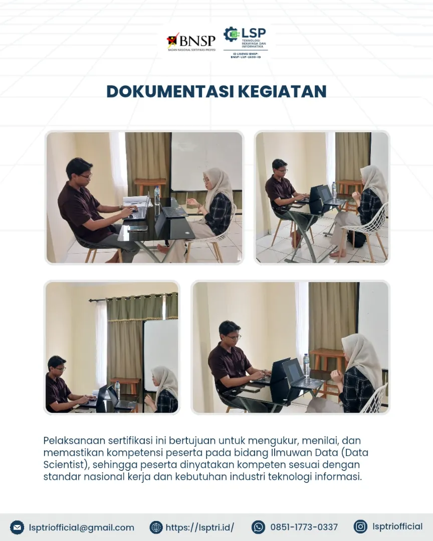 LSP TRI Gelar Sertifikasi Data Scientist, Perkuat Kompetensi Profesional di Era Big Data dan AI